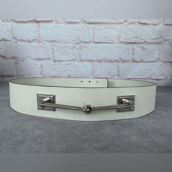 $565 Gucci Leather Horsebit Waist Belt w/Silver Horsebit 363024 90/36 - Picture 1 of 11